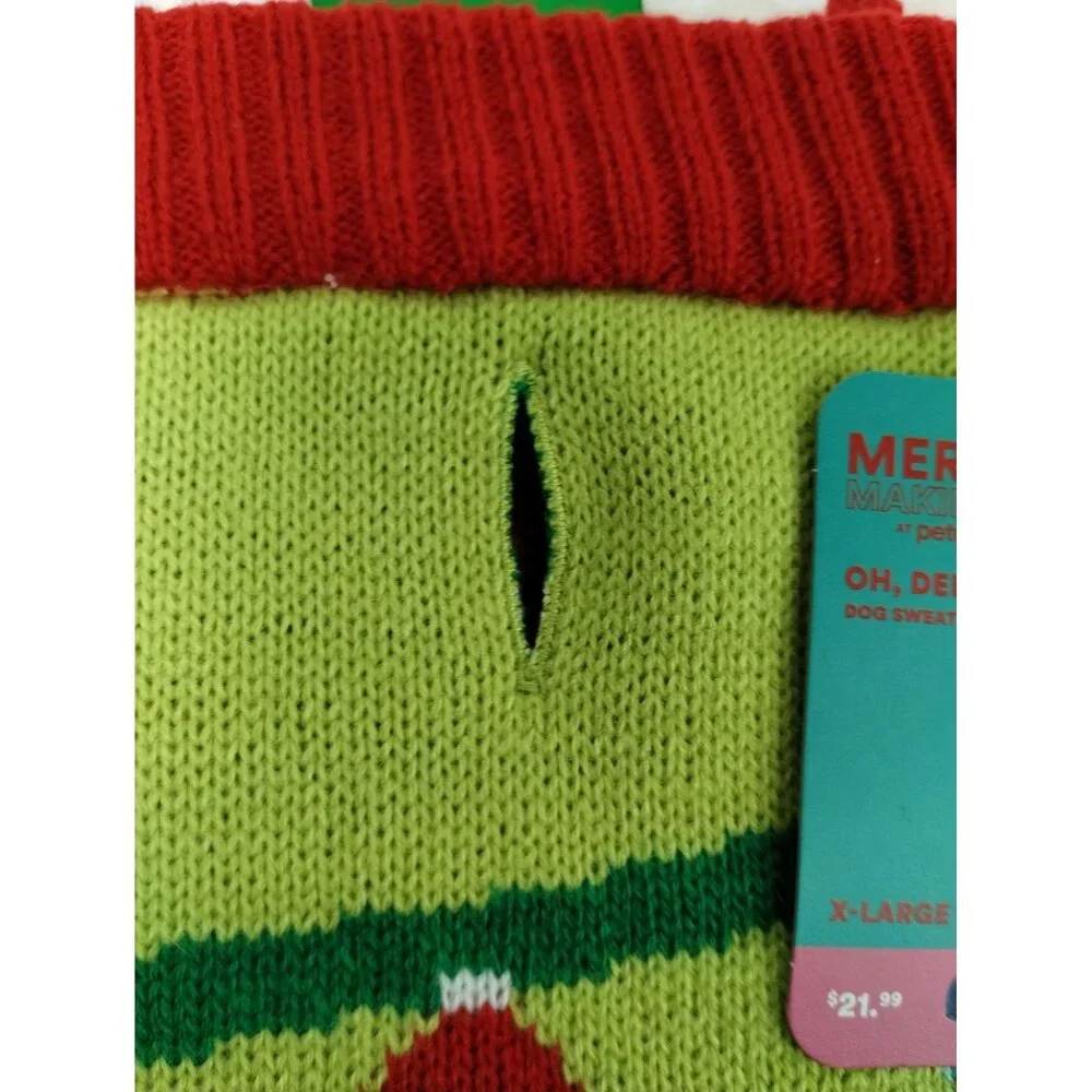 Merry Makings Dog XL 20 to 24 inches Oh Deer Pet Sweater